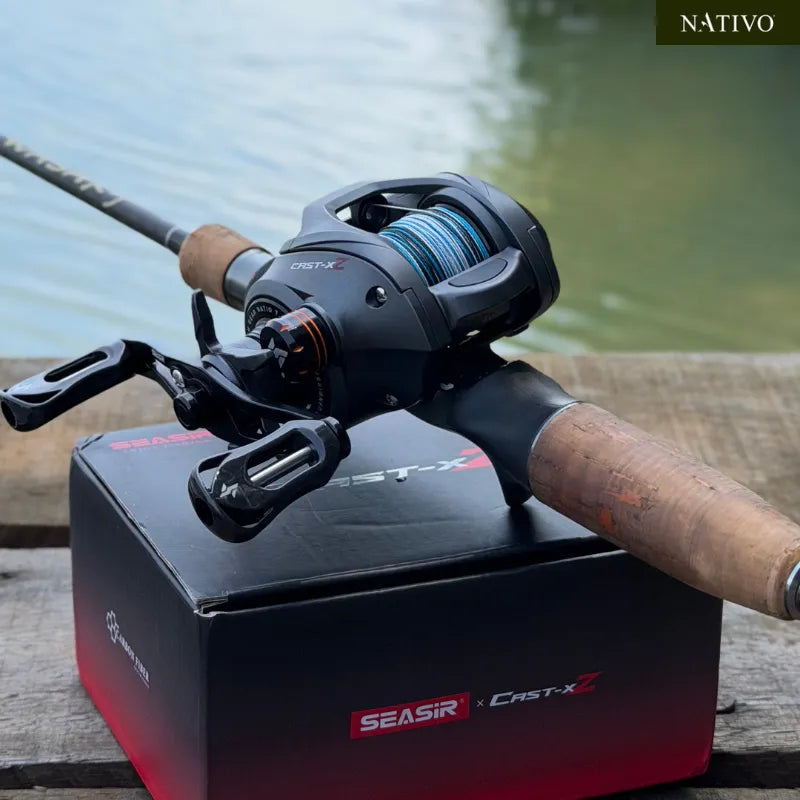 Carretilha SEASIR Cast-X2 - Ajuste Ponto a Ponto - Freio Magnético 18 Níveis