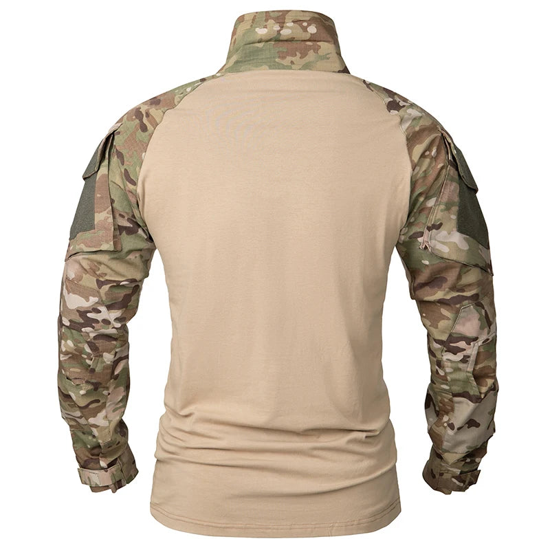 Camiseta Tática Camuflada Masculina de Manga Longa - Nativo Camping