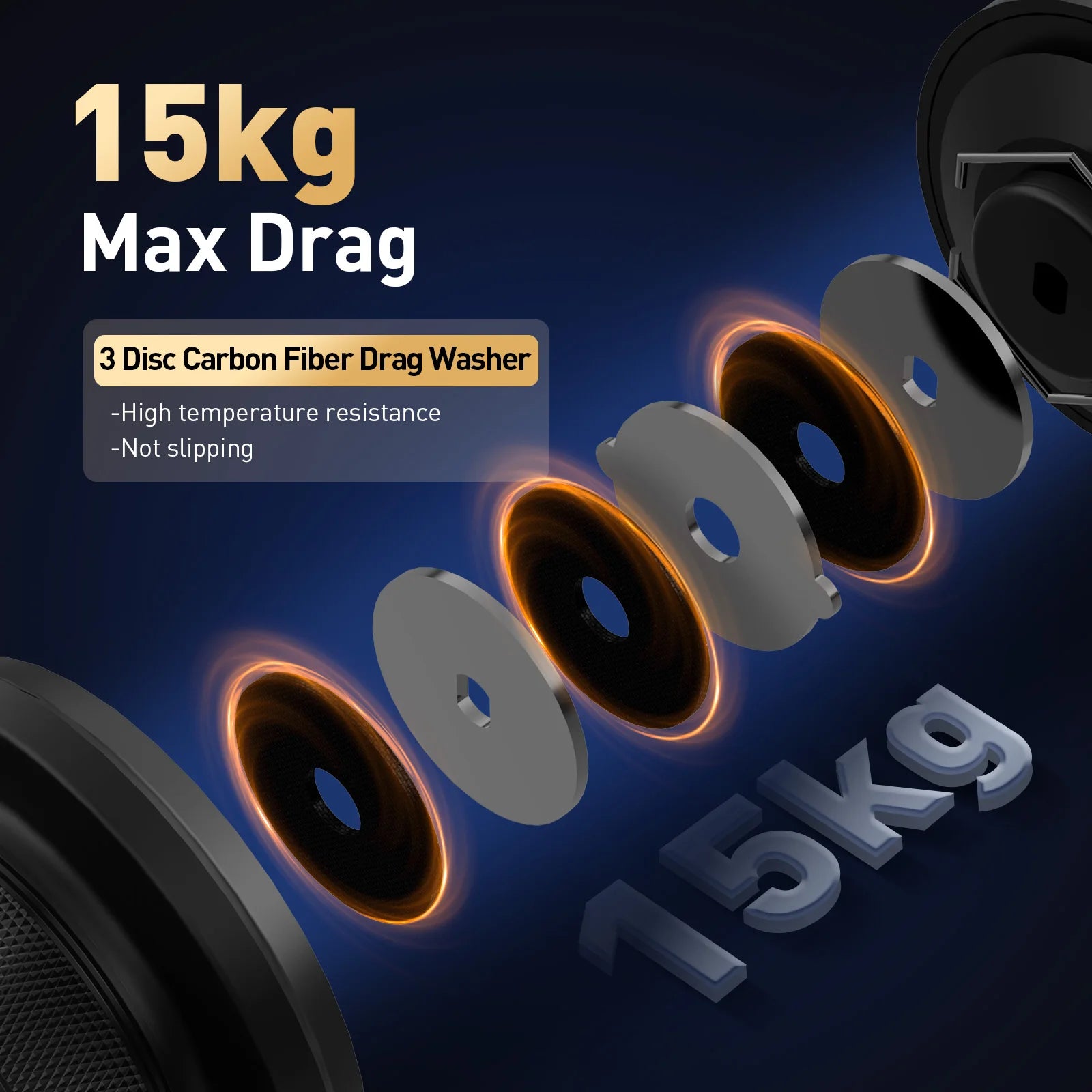 Molinete HANDING M1 PRO 15KG Drag | Resistente Água Salgada