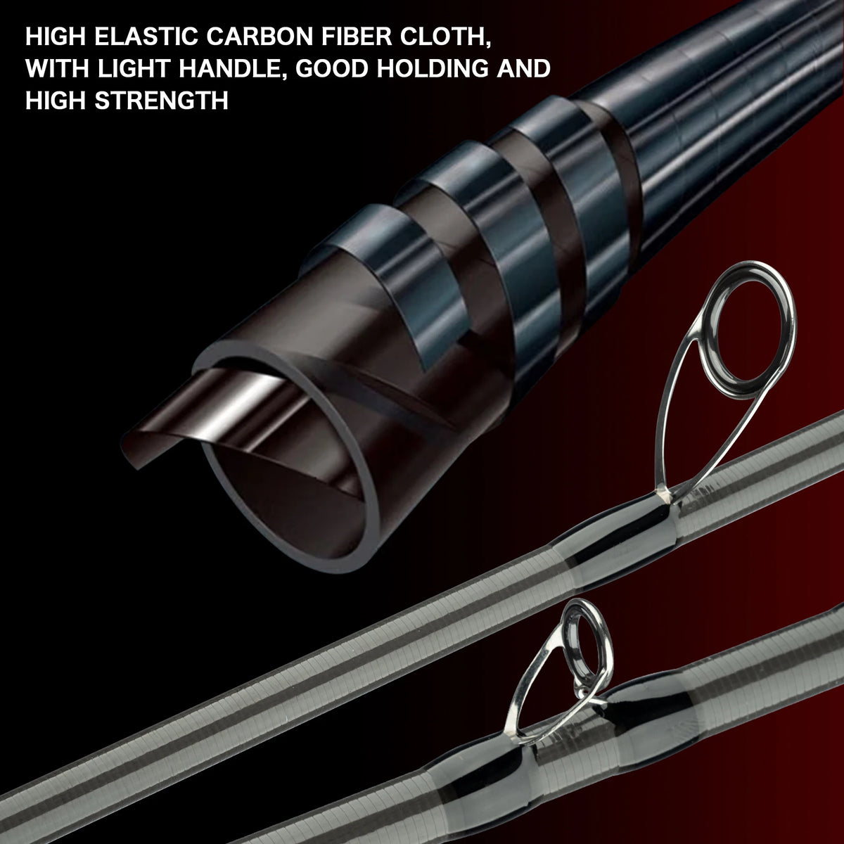 Vara Carretilha BIUTIFU Carbon 20LBS – Fibra de Carbono com Cabo de Cortiça