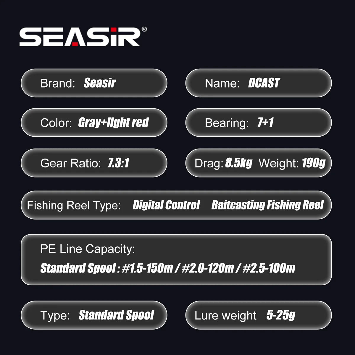 Carretilha DC Seasir DCAST – Freio Digital Inteligente