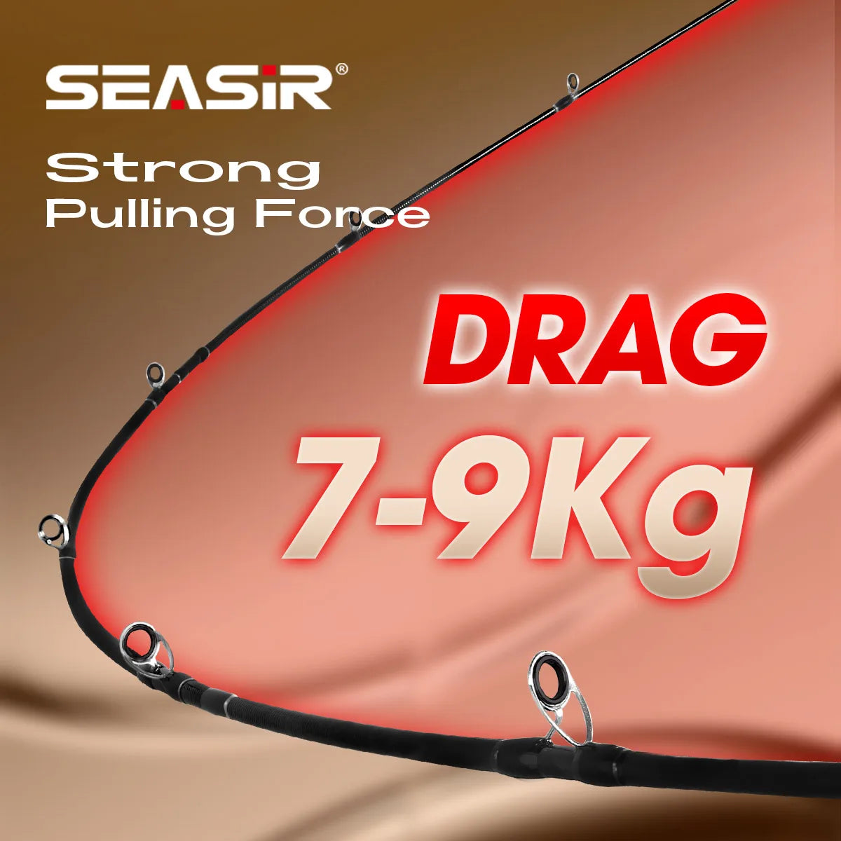 Vara de Pesca SEASIR Salminus 1,83m - 100% Carbono 40T