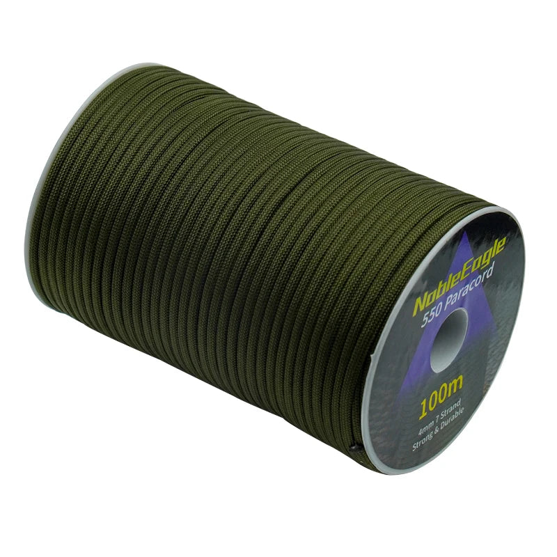 Corda Paracord 550 Militar 50M / 100M - 7 Fios e 4mm de Diâmetro | Nativo Camping - Nativo Camping
