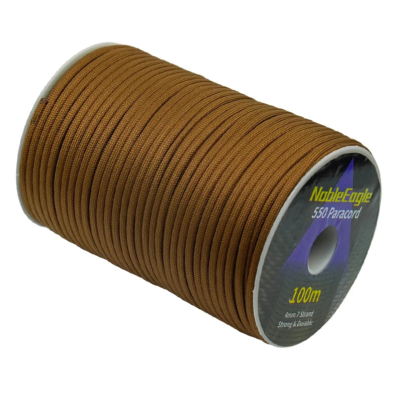 Corda Paracord 550 Militar 50M / 100M - 7 Fios e 4mm de Diâmetro | Nativo Camping - Nativo Camping