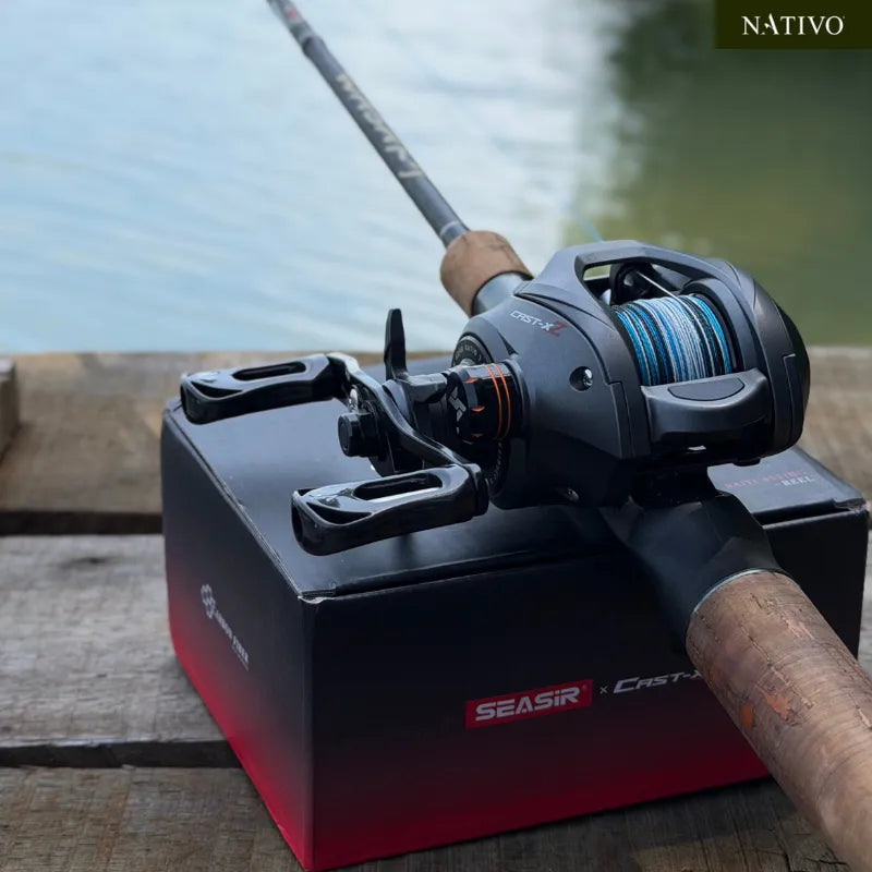 Carretilha SEASIR Cast-X2 - Ajuste Ponto a Ponto - Freio Magnético 18 Níveis