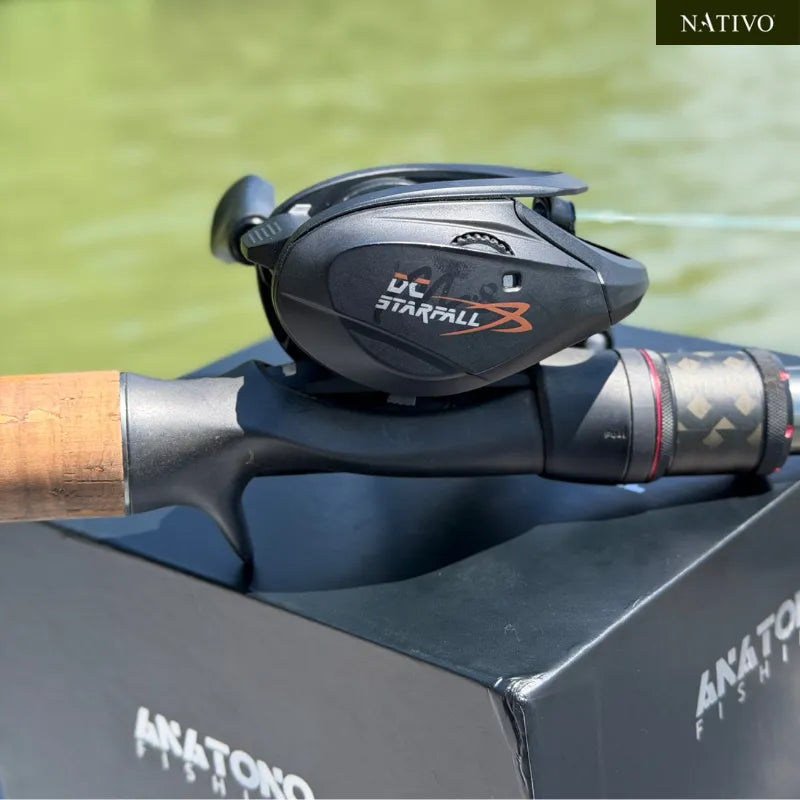 Carretilha Anatono Starfall DC – Controle Digital Anti-Cabeleira - 100% em Carbono