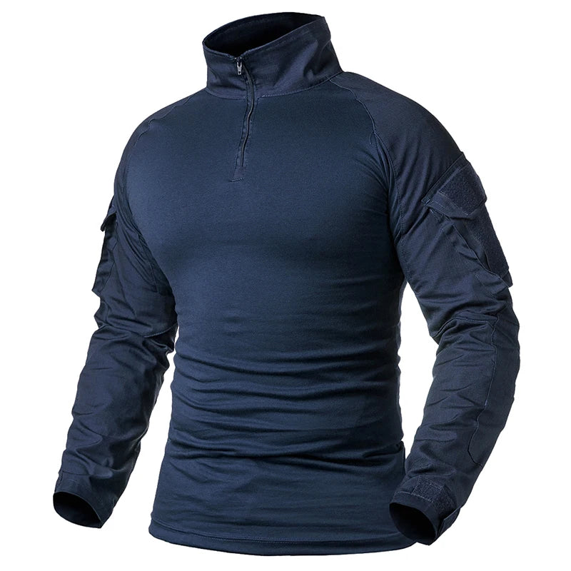 Camiseta Tática Camuflada Masculina de Manga Longa - Nativo Camping