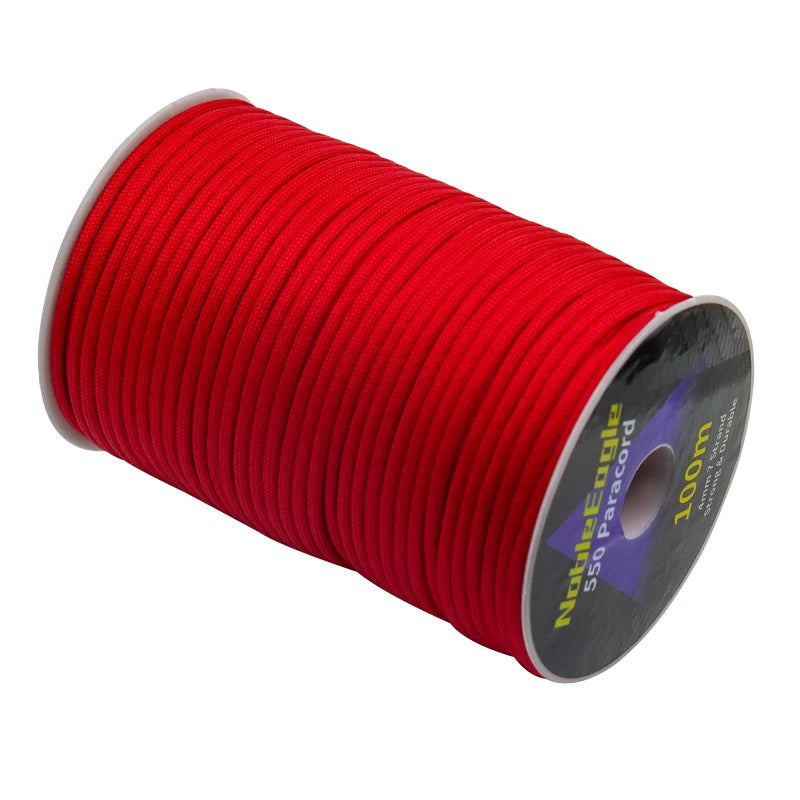Corda Paracord 550 Militar 50M / 100M - 7 Fios e 4mm de Diâmetro | Nativo Camping