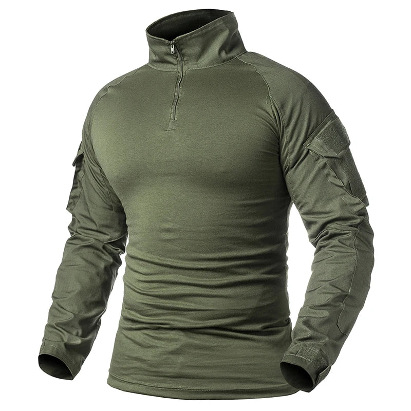 Camiseta Tática Camuflada Masculina de Manga Longa - Nativo Camping