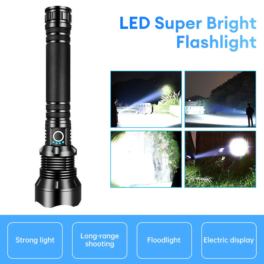 Lanterna XHP90 Tática Recarregável 25W | Super Potente