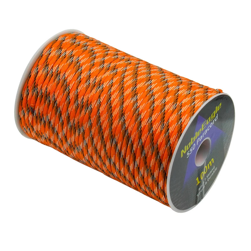 Corda Paracord 550 Militar 50M / 100M - 7 Fios e 4mm de Diâmetro | Nativo Camping
