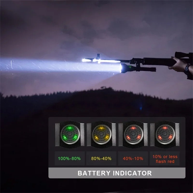 Lanterna Tática TrustFire T70 – Alcance de 1KM - Suporte para trilho