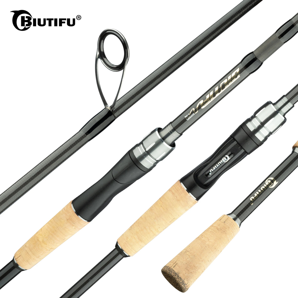 Vara Carretilha BIUTIFU Carbon 20LBS – Fibra de Carbono com Cabo de Cortiça
