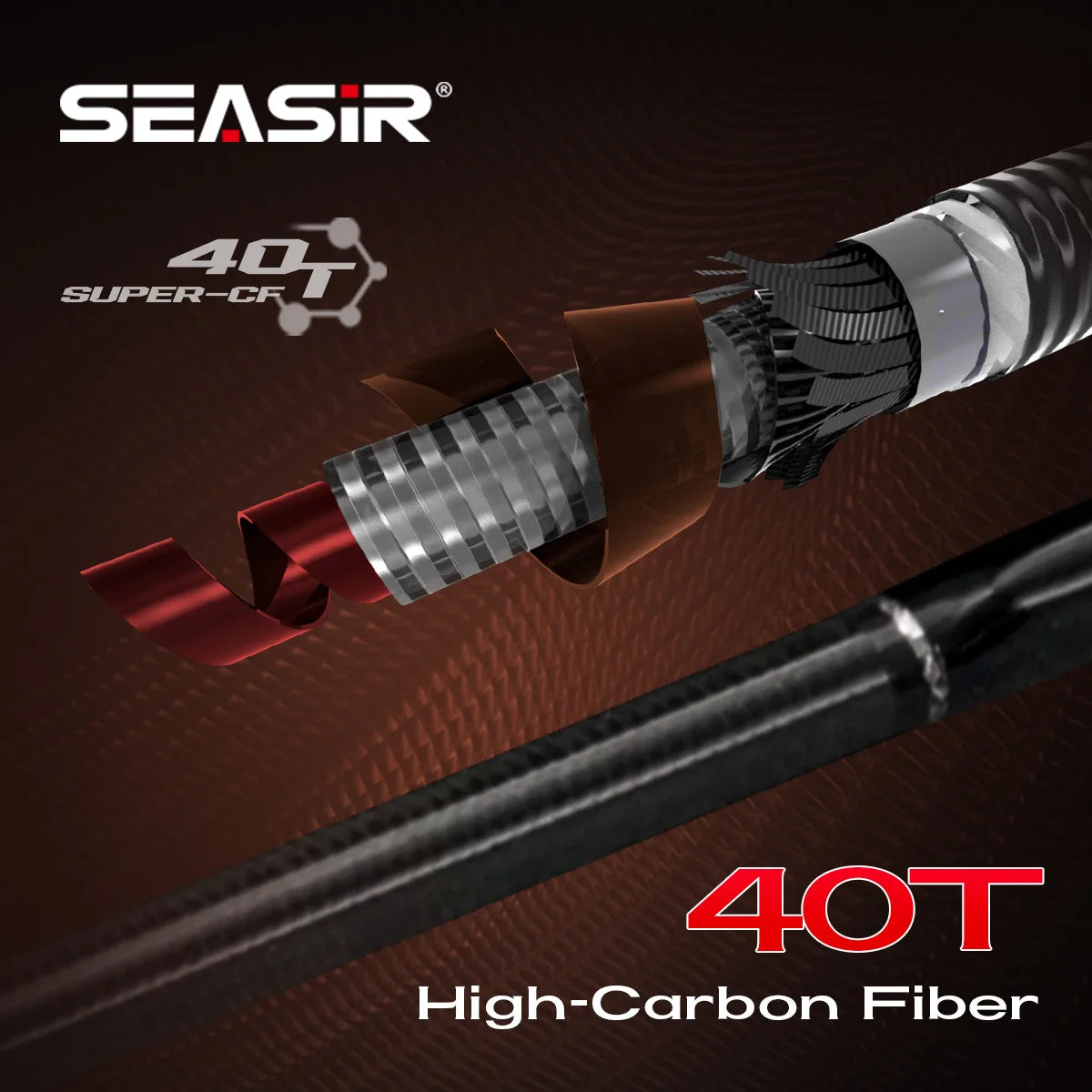 Vara de Pesca SEASIR Salminus 1,83m - 100% Carbono 40T