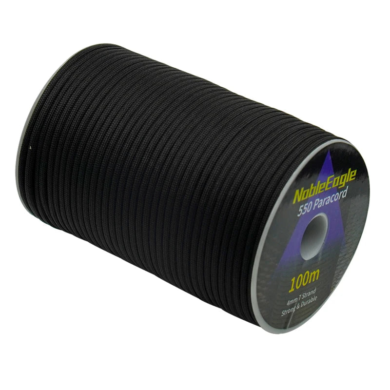 Corda Paracord 550 Militar 50M / 100M - 7 Fios e 4mm de Diâmetro | Nativo Camping